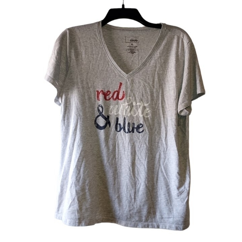 Sonoma red white and blue tee shirt
